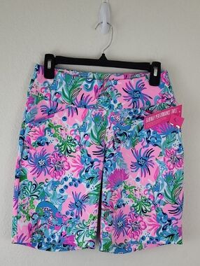 NWT Lilly Pulitzer Reid Floral Fairway Women's 9" Golf Shorts Size 2
